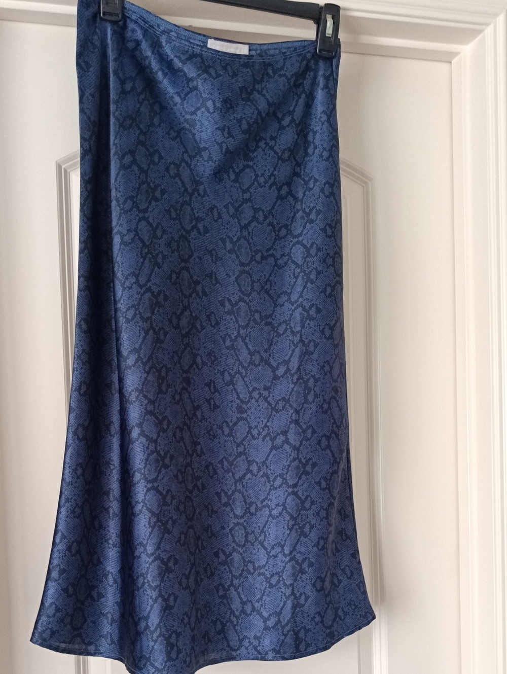Chelsea28 Blue Snake-Print Midi Skirt